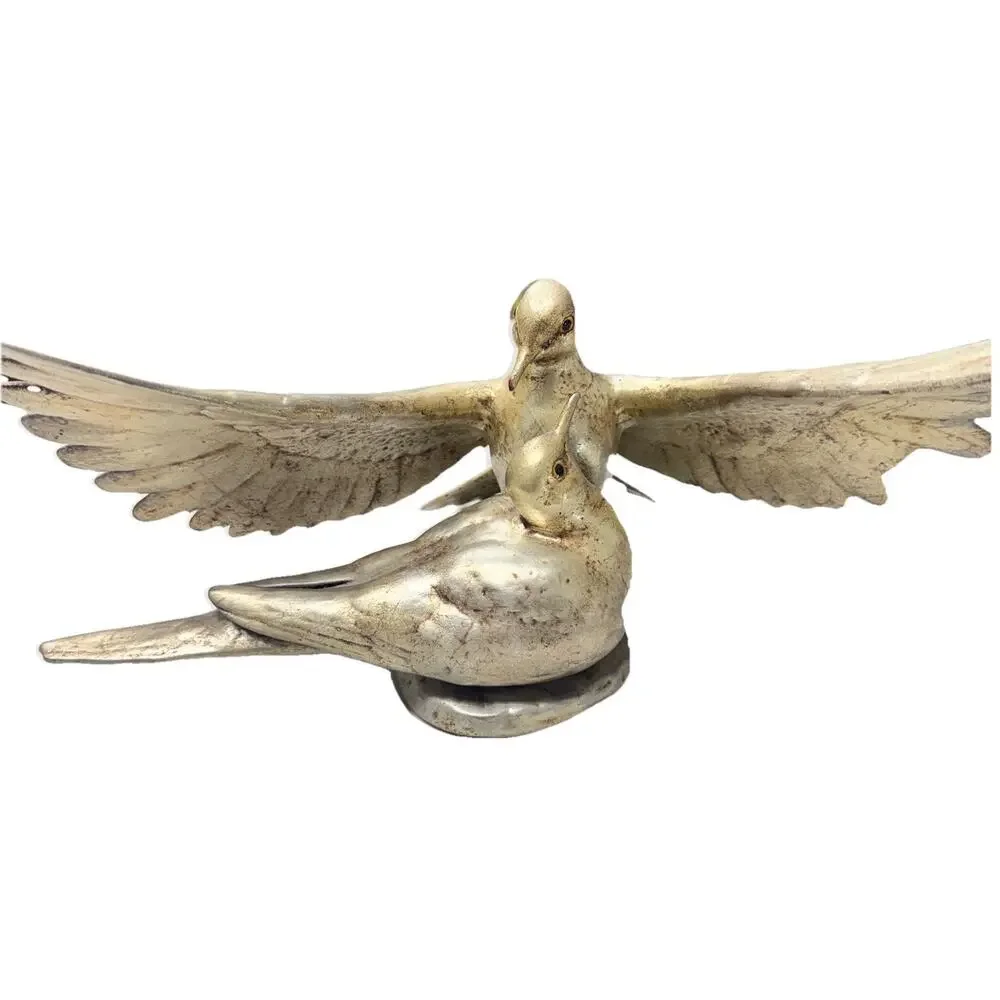 Anthony Freeman Hagen Renaker Silver Ceramic Loving Doves Damaged MCM Vintage